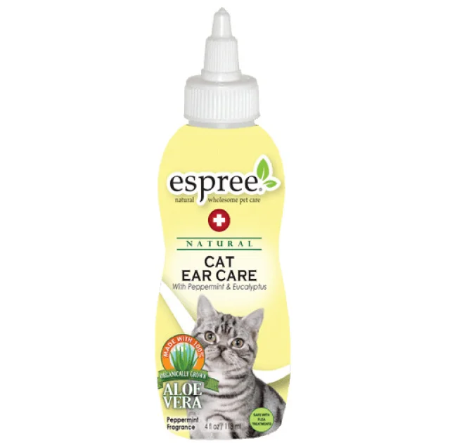 Очищувач вух Espree Cat Ear Care Clean Ear Treatment антибактеріальний і протигрибковий для кішок, 118 мл