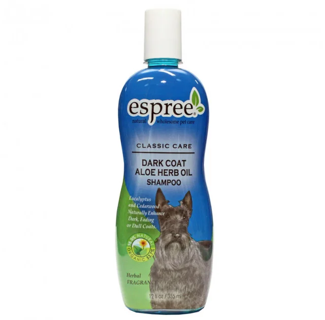 Шампунь Espree Dark Coat Aloe Herb Oil Shampoo для темних, чорних, сірих забарвлень для собак, 355 мл