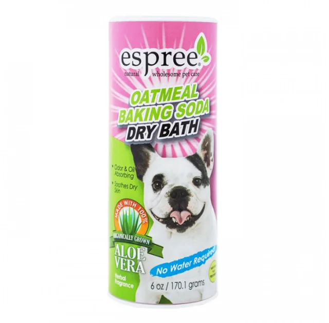 Сухий шампунь Espree Oatmeal Baking Soda Dry Bath для собак з протеїнами вівса і харчовою содою, 177 мл