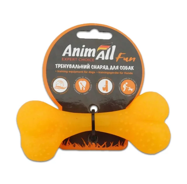 Игрушка AnimAll Fun кость, желтая, 12 см