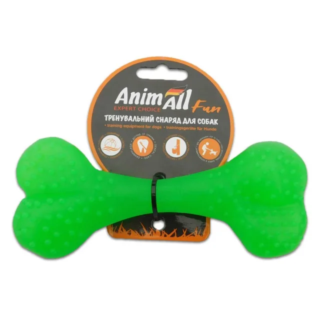 Игрушка AnimAll Fun кость, зеленый, 15 см