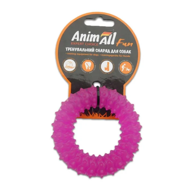 Игрушка AnimAll Fun кольцо с шипами, фиолетовый, 9 см