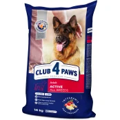 Сухой корм Клуб 4 Лапы Adult Active All Breeds Premium для взрослых собак всех пород, 14 кг