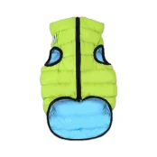Двусторонняя светящаяся куртка AiryVest Lumi XS22 для собак, салатово-голубая