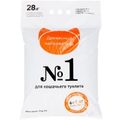 Деревний наповнювач №1 для котячого туалету, 6+1 кг (28 л)