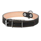 Ошейник двойной для собак 14 мм, 27-35 см, черный