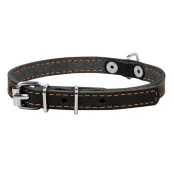 Ошейник одинарный для собак 10 мм, 22-30 см, черный