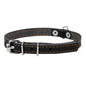 Нашийник одинарний для собак 12 мм, 24-32 см, чорний