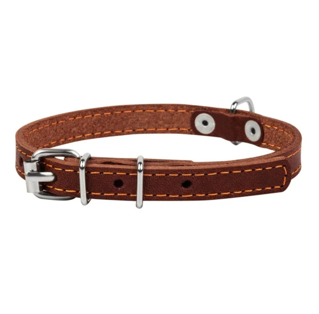Нашийник одинарний для собак 20 мм, 32-40 см, коричневий