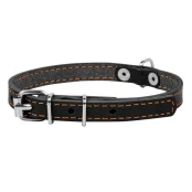 Ошейник одинарный для собак 20 мм, 32-40 см, черный