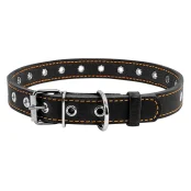 Ошейник безразмерный для собак 20 мм, 50 см, черный