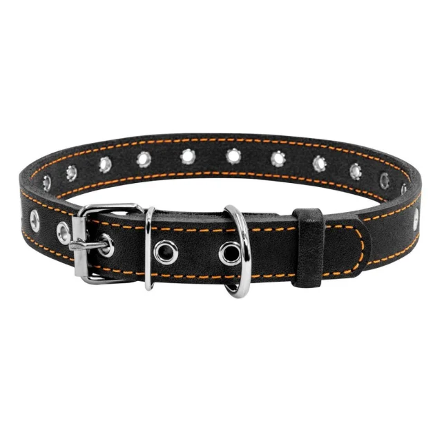 Ошейник безразмерный для собак 20 мм, 50 см, черный