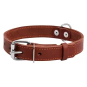 Ошейник одинарный для собак 35 мм, 48-63 см, коричневый