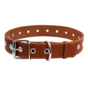 Ошейник безразмерный для собак 35 мм, 69 см, коричневый