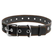 Ошейник безразмерный для собак 35 мм, 69 см, черный