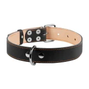 Ошейник двойной для собак 45 мм, 56-68 см, черный