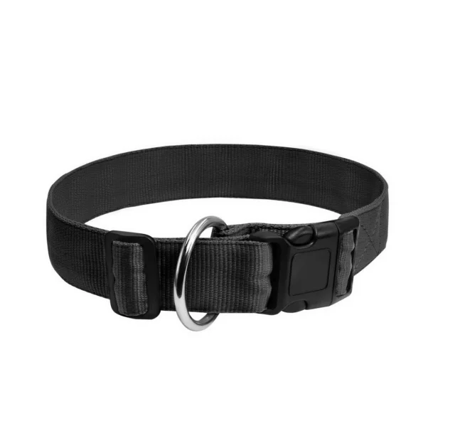 Нейлоновий нашийник Dog Extreme для собак, регульований, 30 мм, 35-58 см, чорний