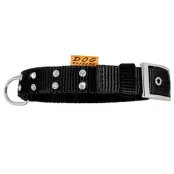Нейлоновый ошейник Dog Extreme со стразами для собак 40 мм, 46-58 см, черный