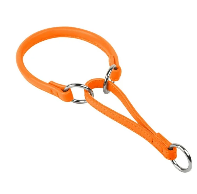Ошейник-удавка Glamour для собак 10 мм, 45 см, оранжевый
