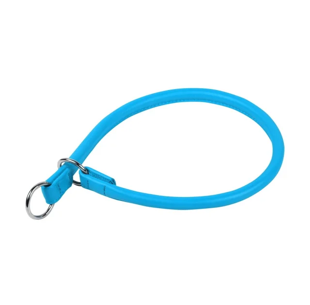 Ошейник-удавка Glamour для собак, рывковый, 6 мм, 25 см, голубой