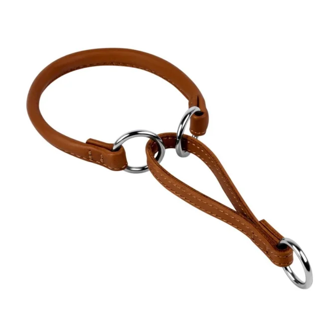 Ошейник-удавка Soft для собак 8 мм, 35 см, коричневый