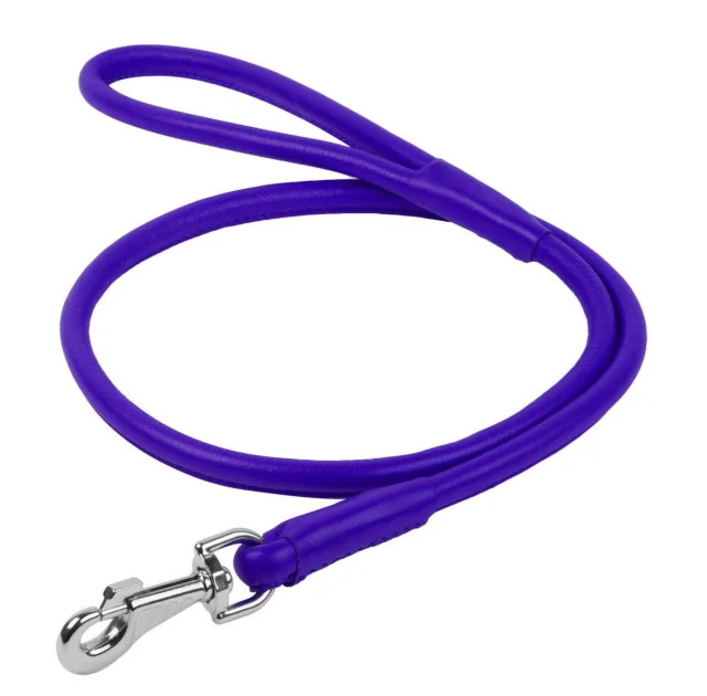 Поводок круглый Waudog Glamour для собак 10 мм, 122 см, фиолетовый
