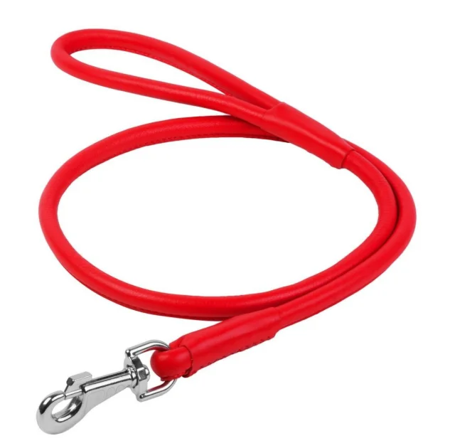 Поводок круглый Waudog Glamour для собак 13 мм, 122 см, красный