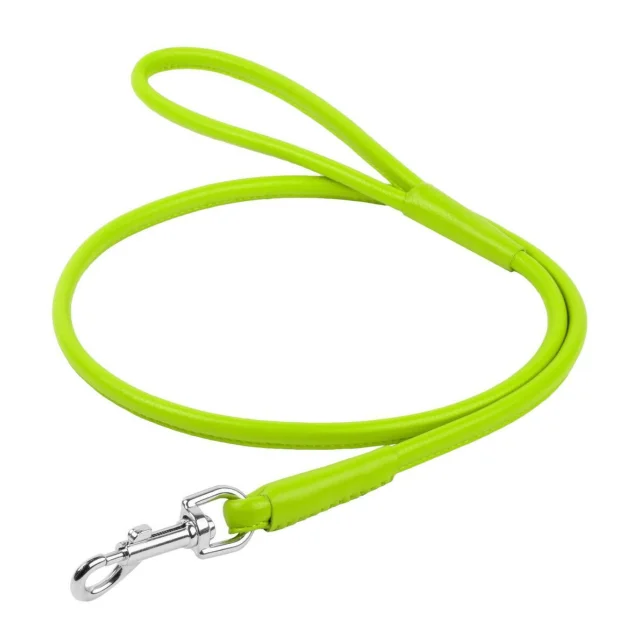 Повідець круглий Waudog Glamour для собак 8 мм, 122 см, салатовий