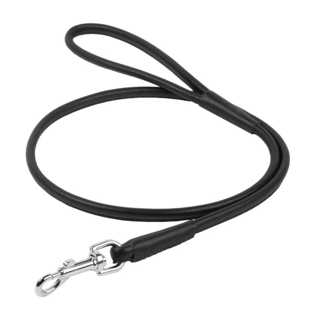Поводок круглый Waudog Glamour для собак 8 мм, 122 см, черный
