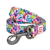 Поводок Waudog Nylon с рисунком Волшебные цветы для собак 25 мм, 122 см