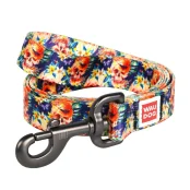 Поводок Waudog Nylon с рисунком Гламурные черепа для собак 25 мм, 122 см