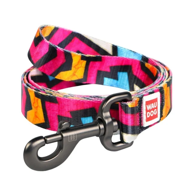 Поводок Waudog Nylon с рисунком Граффити для собак 20 мм, 122 см