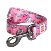 Поводок Waudog Nylon с рисунком Единороги для собак 15 мм, 122 см