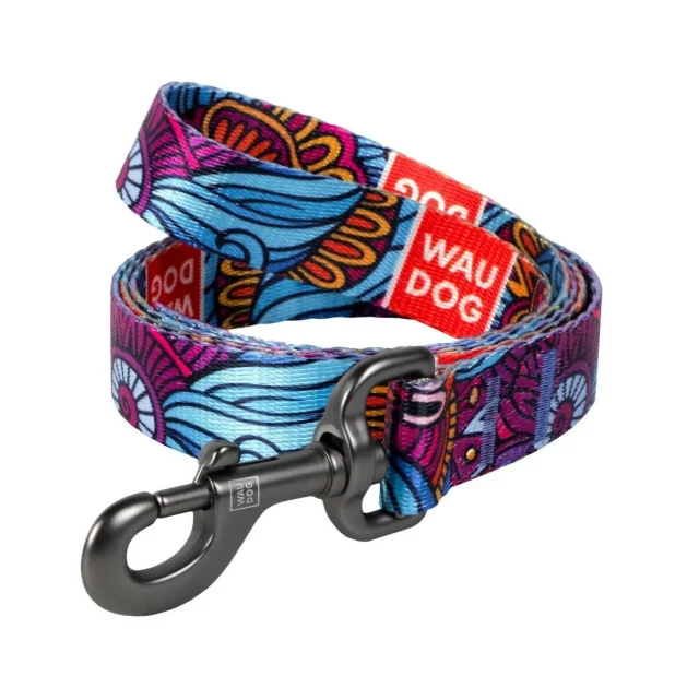 Поводок Waudog Nylon с рисунком Лето для собак 20 мм, 122 см