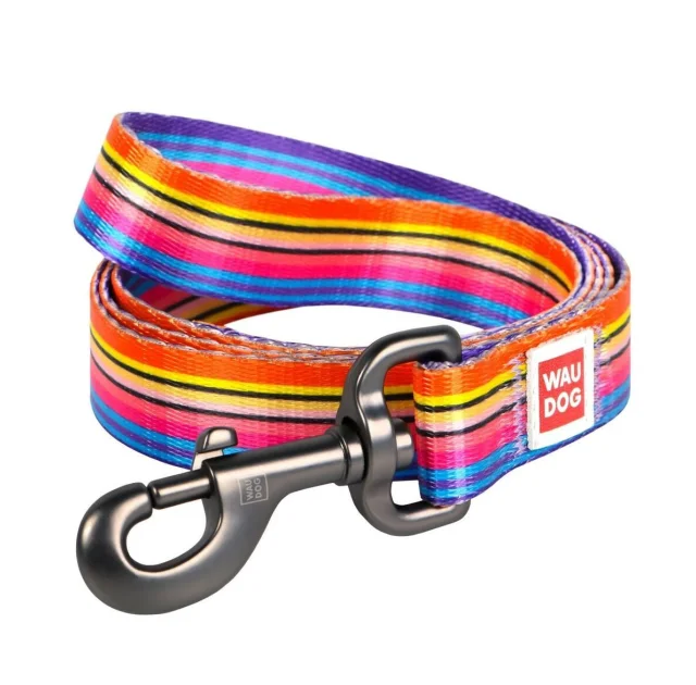Поводок Waudog Nylon с рисунком Линия 1 для собак 20 мм, 122 см