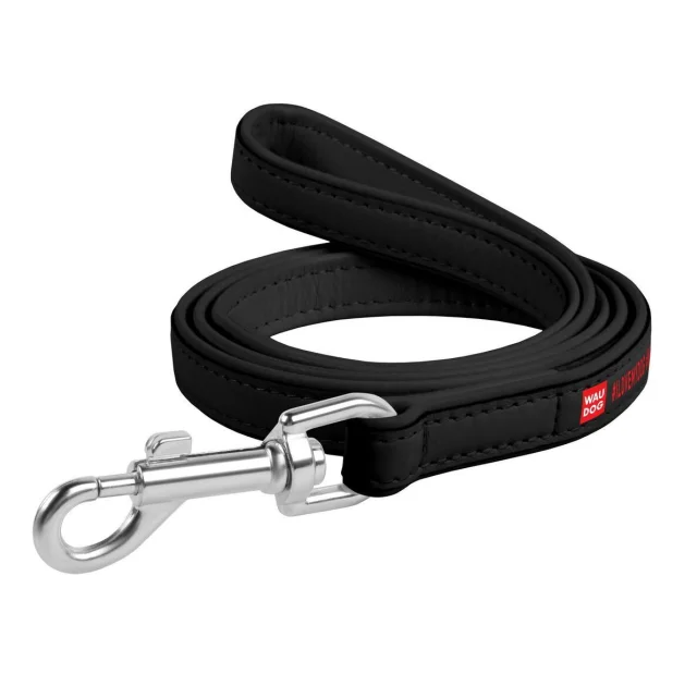 Поводок Waudog Printed с рисунком Я люблю свою собаку для собак 12 мм, 122 см, черный