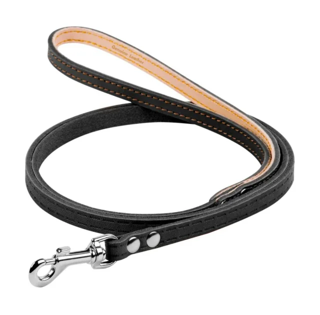 Поводок одинарный для собак, непрошитый, 12 мм, 122 см, черный