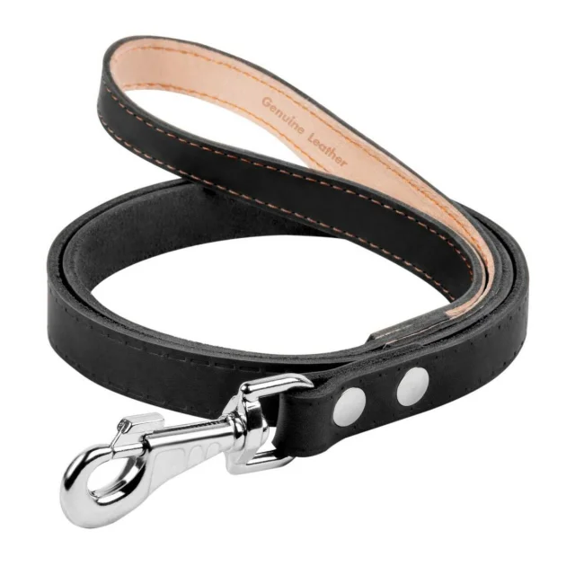 Поводок одинарный для собак, непрошитый, 16 мм, 122 см, черный