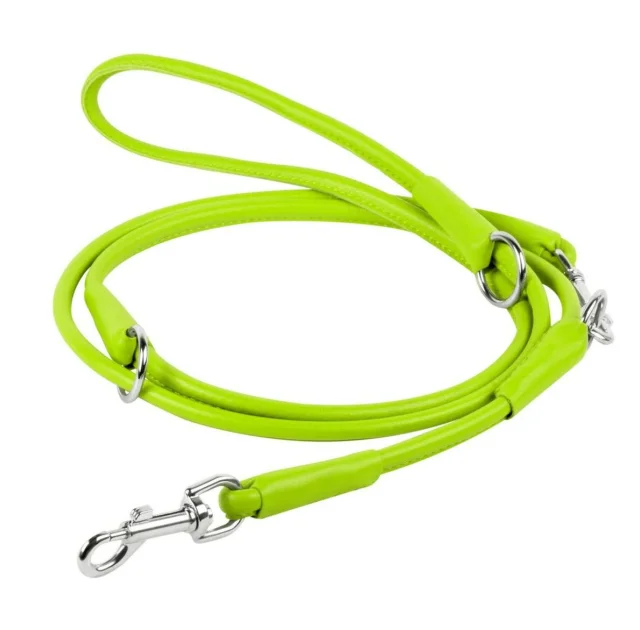 Поводок-перестежка Waudog Glamour круглый для собак, 10 мм, салатовый