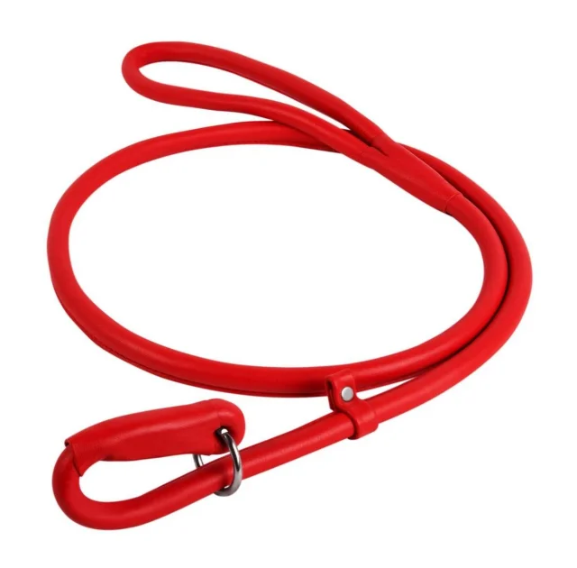 Поводок-удавка Waudog Glamour круглый для собак 10 мм, 183 см, красный