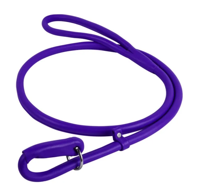Поводок-удавка Waudog Glamour круглый для собак 13 мм, 183 см, фиолетовый