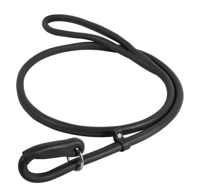 Поводок-удавка Waudog Glamour круглый для собак 13 мм, 183 см, черный