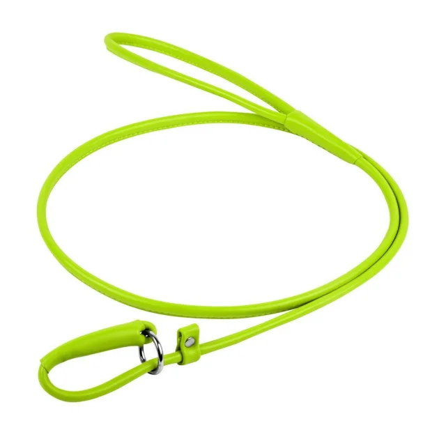 Поводок-удавка Waudog Glamour круглый для собак 4 мм, 183 см, салатовый
