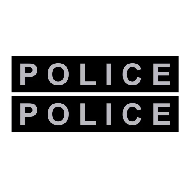 Змінна напис для шлеи Police, велика 3-4 розмір, чорна