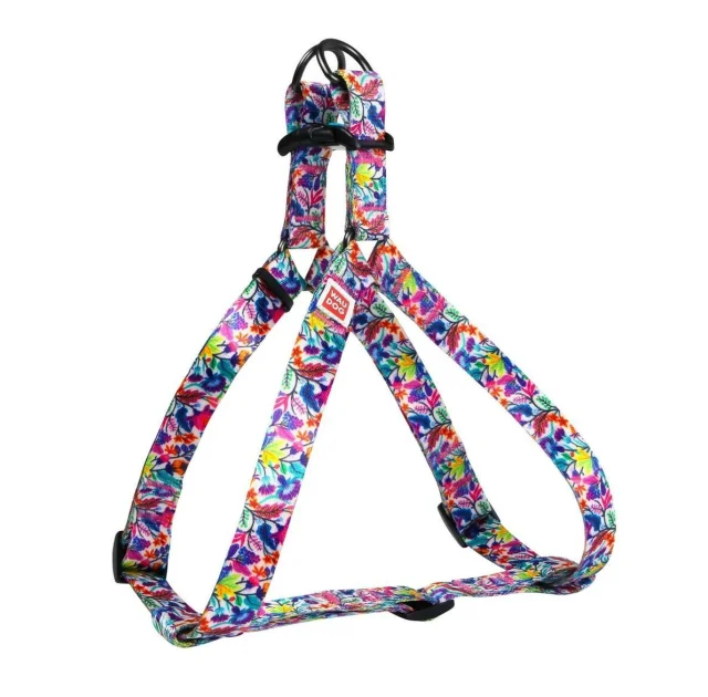 Шлея Waudog Nylon для собак с рисунком Волшебные цветы 20 мм, 50-80 см