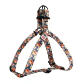 Шлея Waudog Nylon для собак с рисунком Гламурные черепа 25 мм, 60-90 см