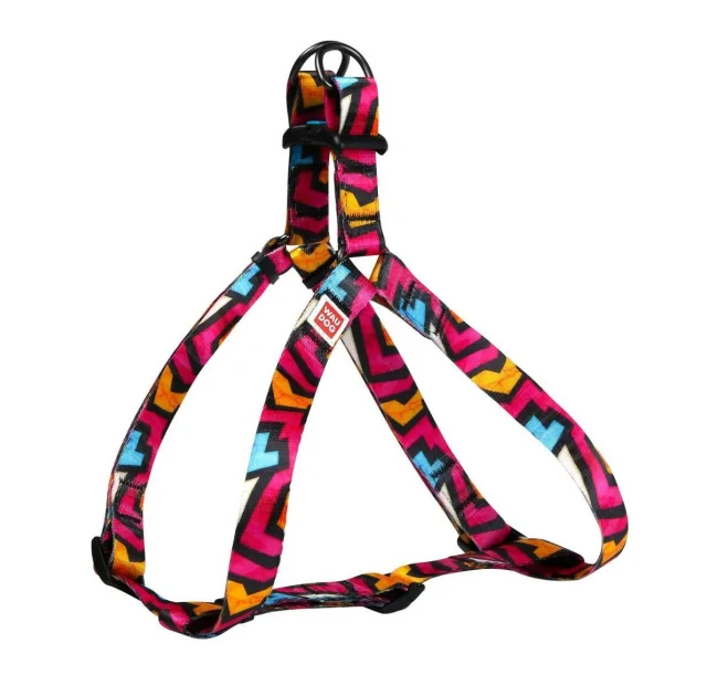 Шлея Waudog Nylon для собак с рисунком Граффити 25 мм, 60-90 см