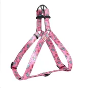 Шлея Waudog Nylon для собак с рисунком Единороги 15 мм, 40-55 см