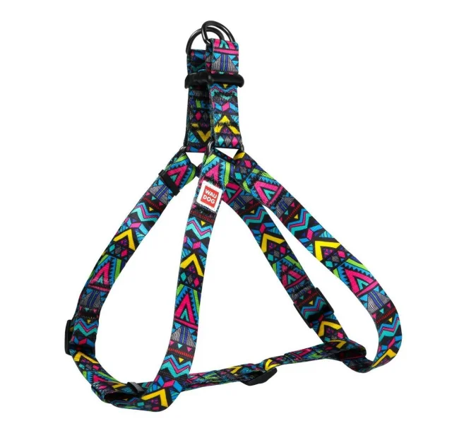 Шлея Waudog Nylon для собак с рисунком Инди 15 мм, 40-55 см