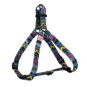 Шлея Waudog Nylon для собак с рисунком Инди 20 мм, 50-80 см